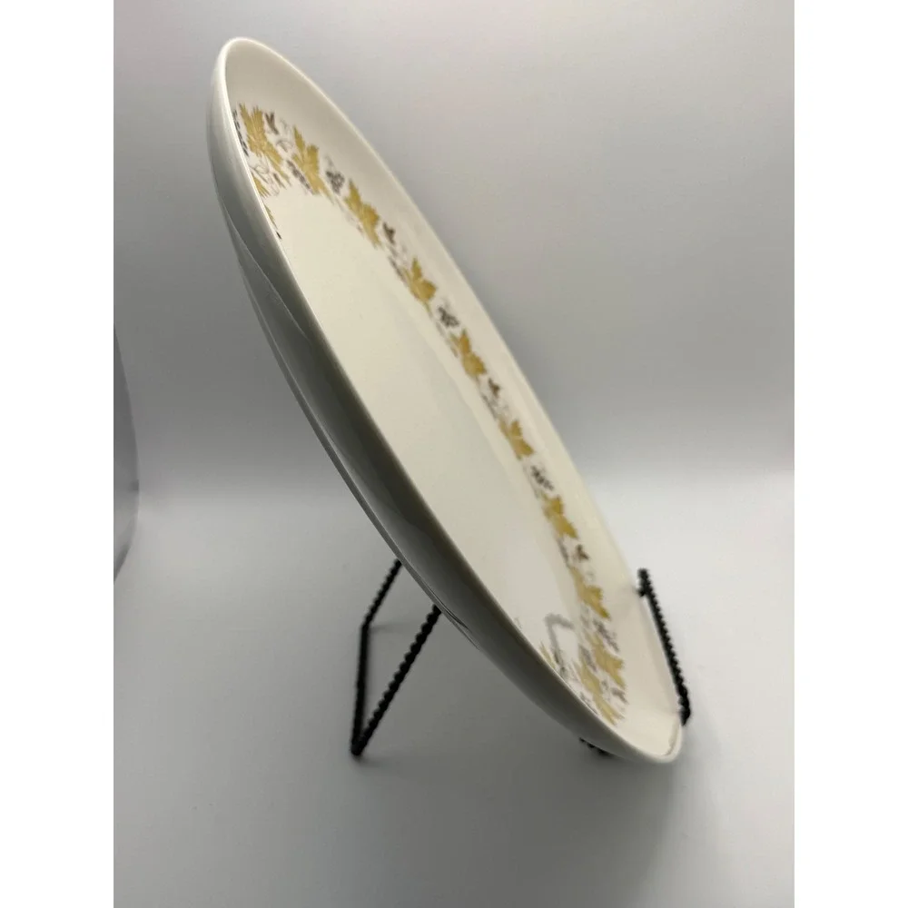 Syracuse China Carefree Vintage Oval Serving Platter Grape Leaf Pattern USA Made